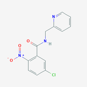 molecular formula C13H10ClN3O3 B330692 5-chloro-2-nitro-N-(pyridin-2-ylmethyl)benzamide 