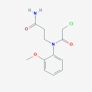 molecular formula C12H15ClN2O3 B3306941 3-[(氯乙酰基)(2-甲氧苯基)氨基]丙酰胺 CAS No. 929973-88-6
