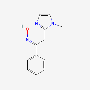 molecular formula C12H13N3O B3306949 2-(1-Methyl-1H-imidazol-2-yl)-1-phenylethanone oxime CAS No. 929974-03-8