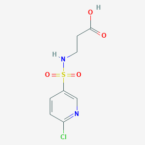 molecular formula C8H9ClN2O4S B3306955 3-(6-氯吡啶-3-磺酰胺)丙酸 CAS No. 929974-15-2