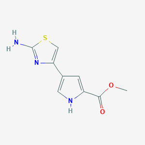molecular formula C9H9N3O2S B3306965 methyl 4-(2-amino-1,3-thiazol-4-yl)-1H-pyrrole-2-carboxylate CAS No. 929974-98-1