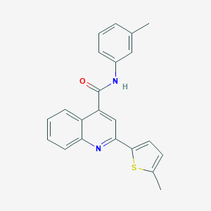 molecular formula C22H18N2OS B330698 N-(3-methylphenyl)-2-(5-methylthiophen-2-yl)quinoline-4-carboxamide 