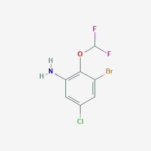 molecular formula C7H5BrClF2NO B3306982 3-溴-5-氯-2-(二氟甲氧基)苯胺 CAS No. 929975-52-0