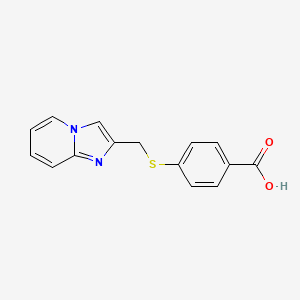 4-({Imidazo[1,2-a]pyridin-2-ylmethyl}sulfanyl)benzoic acid
