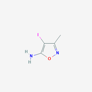 molecular formula C4H5IN2O B3306998 4-Iodo-3-methylisoxazol-5-amine CAS No. 930-84-7