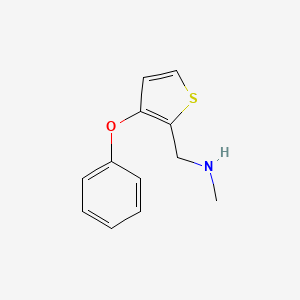 molecular formula C12H13NOS B3307013 N-methyl-(3-phenoxythien-2-yl)methylamine CAS No. 930111-14-1