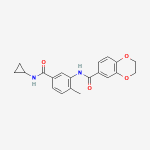 N-[5-(cyclopropylcarbamoyl)-2-methylphenyl]-2,3-dihydro-1,4-benzodioxine-6-carboxamide