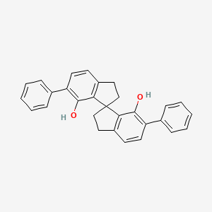 molecular formula C29H24O2 B3307053 (1R)-2,2',3,3'-tetrahydro-6,6'-diphenyl-1,1'-Spirobi[1H-indene]-7,7'-diol CAS No. 930784-55-7