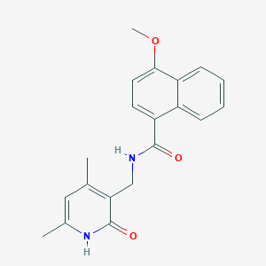 molecular formula C20H20N2O3 B3307071 N-[(4,6-dimethyl-2-oxo-1,2-dihydropyridin-3-yl)methyl]-4-methoxynaphthalene-1-carboxamide CAS No. 931029-82-2