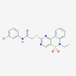 N-(3-bromophenyl)-2-[(6-ethyl-5,5-dioxido-6H-pyrimido[5,4-c][2,1]benzothiazin-2-yl)thio]acetamide