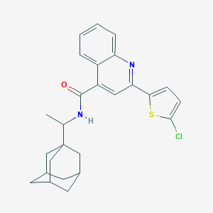 molecular formula C26H27ClN2OS B330710 N-[1-(1-adamantyl)ethyl]-2-(5-chloro-2-thienyl)-4-quinolinecarboxamide 