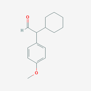 molecular formula C15H20O2 B3307112 2-Cyclohexyl-2-(4-methoxyphenyl)acetaldehyde CAS No. 931583-28-7