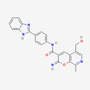 N-(4-(1H-benzo[d]imidazol-2-yl)phenyl)-5-(hydroxymethyl)-2-imino-8-methyl-2H-pyrano[2,3-c]pyridine-3-carboxamide