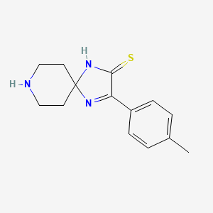 molecular formula C14H17N3S B3307149 3-(4-Methylphenyl)-1,4,8-triazaspiro[4.5]dec-3-ene-2-thione CAS No. 931937-33-6