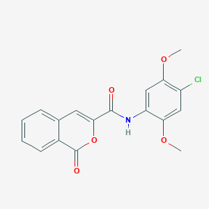 molecular formula C18H14ClNO5 B330716 N-(4-chloro-2,5-dimethoxyphenyl)-1-oxo-1H-isochromene-3-carboxamide 