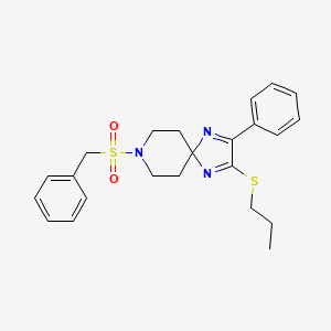 molecular formula C23H27N3O2S2 B3307177 8-(Benzylsulfonyl)-2-phenyl-3-(propylthio)-1,4,8-triazaspiro[4.5]deca-1,3-diene CAS No. 932285-29-5