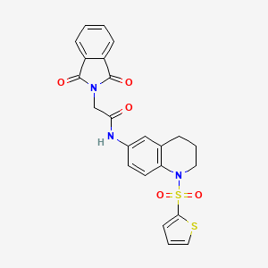 molecular formula C23H19N3O5S2 B3307209 2-(1,3-dioxoisoindolin-2-yl)-N-(1-(thiophen-2-ylsulfonyl)-1,2,3,4-tetrahydroquinolin-6-yl)acetamide CAS No. 932364-49-3