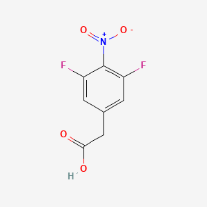 molecular formula C8H5F2NO4 B3307221 2-(3,5-二氟-4-硝基苯基)乙酸 CAS No. 932373-91-6