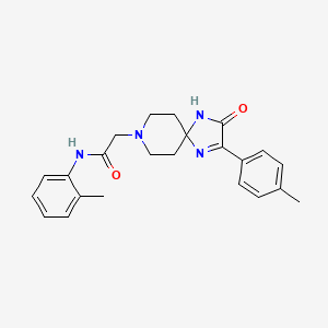 2-(3-oxo-2-(p-tolyl)-1,4,8-triazaspiro[4.5]dec-1-en-8-yl)-N-(o-tolyl)acetamide