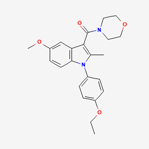 molecular formula C23H26N2O4 B3307294 1-(4-ethoxyphenyl)-5-methoxy-2-methyl-3-(morpholin-4-ylcarbonyl)-1H-indole CAS No. 932961-14-3