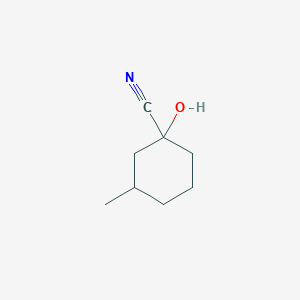 molecular formula C8H13NO B3307336 Cyclohexanecarbonitrile, 1-hydroxy-3-methyl- CAS No. 933-42-6