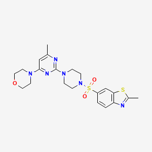 2-methyl-6-({4-[4-methyl-6-(morpholin-4-yl)pyrimidin-2-yl]piperazin-1-yl}sulfonyl)-1,3-benzothiazole