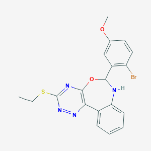 6-(2-Bromo-5-methoxyphenyl)-3-(ethylsulfanyl)-6,7-dihydro[1,2,4]triazino[5,6-d][3,1]benzoxazepine