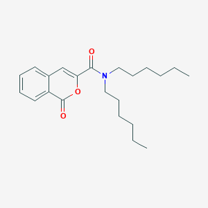 N,N-dihexyl-1-oxo-1H-isochromene-3-carboxamide