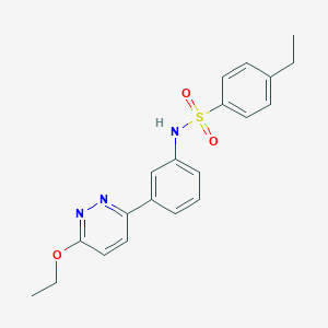 molecular formula C20H21N3O3S B3307453 N-[3-(6-ethoxypyridazin-3-yl)phenyl]-4-ethylbenzenesulfonamide CAS No. 933214-87-0