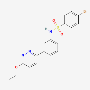 molecular formula C18H16BrN3O3S B3307460 4-bromo-N-[3-(6-ethoxypyridazin-3-yl)phenyl]benzenesulfonamide CAS No. 933214-91-6