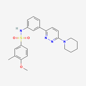 4-methoxy-3-methyl-N-[3-(6-piperidin-1-ylpyridazin-3-yl)phenyl]benzenesulfonamide