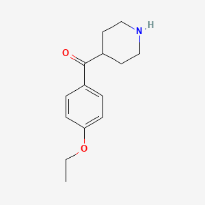 molecular formula C14H19NO2 B3307470 (4-Ethoxyphenyl)(piperidin-4-yl)methanone CAS No. 933216-88-7