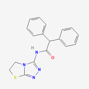 molecular formula C18H16N4OS B3307485 N-(5,6-dihydrothiazolo[2,3-c][1,2,4]triazol-3-yl)-2,2-diphenylacetamide CAS No. 933218-93-0
