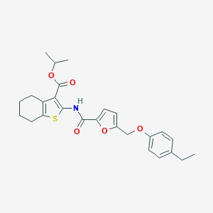 Isopropyl 2-({5-[(4-ethylphenoxy)methyl]-2-furoyl}amino)-4,5,6,7-tetrahydro-1-benzothiophene-3-carboxylate