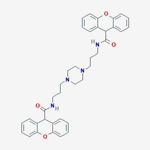 molecular formula C38H40N4O4 B330754 N,N'-(piperazine-1,4-diyldipropane-3,1-diyl)bis(9H-xanthene-9-carboxamide) 