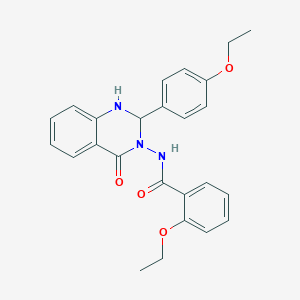 molecular formula C25H25N3O4 B330755 2-ethoxy-N-(2-(4-ethoxyphenyl)-4-oxo-1,4-dihydro-3(2H)-quinazolinyl)benzamide 
