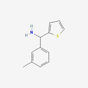 molecular formula C12H13NS B3307567 1-(3-Methylphenyl)-1-(2-thienyl)methanamine CAS No. 933684-20-9