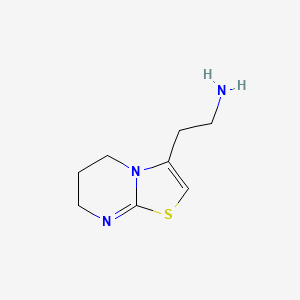 molecular formula C8H13N3S B3307601 2-(6,7-dihydro-5H-[1,3]thiazolo[3,2-a]pyrimidin-3-yl)ethanamine CAS No. 933697-87-1
