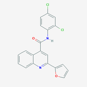 molecular formula C20H12Cl2N2O2 B330761 N-(2,4-dichlorophenyl)-2-(furan-2-yl)quinoline-4-carboxamide 