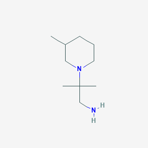 molecular formula C10H22N2 B3307649 2-甲基-2-(3-甲基哌啶-1-基)丙-1-胺 CAS No. 933713-01-0