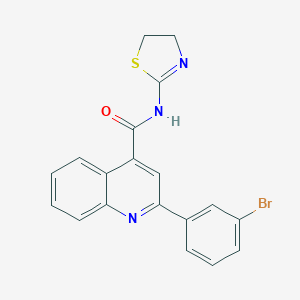 molecular formula C19H14BrN3OS B330766 2-(3-bromophenyl)-N-(4,5-dihydrothiazol-2-yl)-4-quinolinecarboxamide 