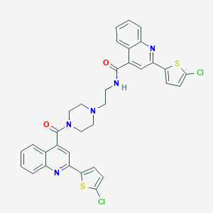 2-(5-chloro-2-thienyl)-N-[2-(4-{[2-(5-chloro-2-thienyl)-4-quinolinyl]carbonyl}-1-piperazinyl)ethyl]-4-quinolinecarboxamide