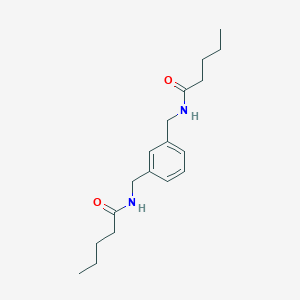 molecular formula C18H28N2O2 B330771 N-{3-[(pentanoylamino)methyl]benzyl}pentanamide 