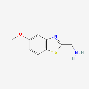 molecular formula C9H10N2OS B3307737 2-Benzothiazolemethanamine, 5-methoxy- CAS No. 933738-01-3