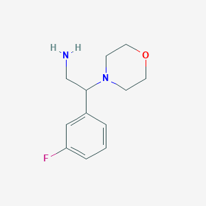 molecular formula C12H17FN2O B3307746 2-(3-Fluorophenyl)-2-(morpholin-4-yl)ethan-1-amine CAS No. 933739-52-7