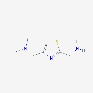 molecular formula C7H13N3S B3307749 {4-[(Dimethylamino)methyl]-1,3-thiazol-2-yl}methanamine CAS No. 933742-14-4