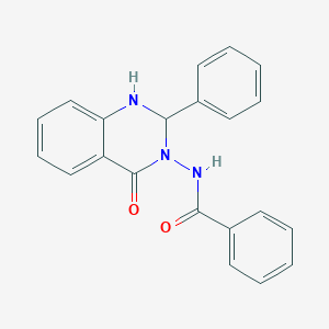 molecular formula C21H17N3O2 B330777 N-(4-Oxo-2-phenyl-1,4-dihydro-3(2H)-quinazolinyl)benzamide 
