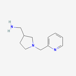 molecular formula C11H17N3 B3307782 [1-(Pyridin-2-ylmethyl)pyrrolidin-3-yl]methanamine CAS No. 933749-41-8