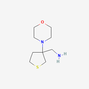 molecular formula C9H18N2OS B3307784 [3-(Morpholin-4-yl)thiolan-3-yl]methanamine CAS No. 933749-58-7