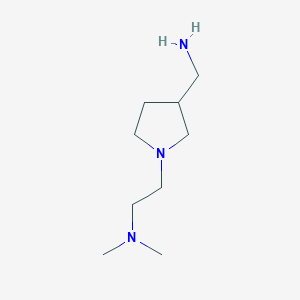 molecular formula C9H21N3 B3307785 2-[3-(Aminomethyl)-1-pyrrolidinyl]-N,N-dimethylethanamine CAS No. 933749-62-3